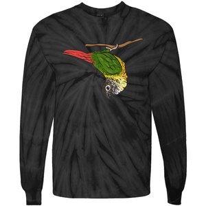 Green Cheek Conure Parrot Bird Conure Tie-Dye Long Sleeve Shirt