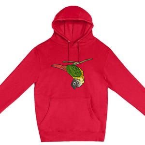 Green Cheek Conure Parrot Bird Conure Premium Pullover Hoodie