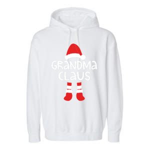 Grandma Claus Cute Gift Matching Christmas Costume Funny Gift Cool Gift Garment-Dyed Fleece Hoodie