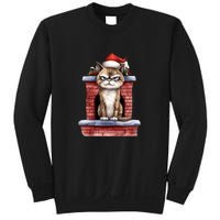 Grumpy Christmas Cat Chimney Sweatshirt