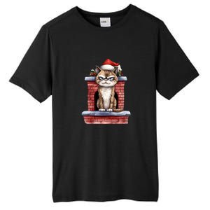 Grumpy Christmas Cat Chimney Tall Fusion ChromaSoft Performance T-Shirt