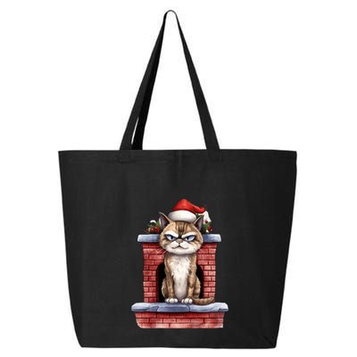 Grumpy Christmas Cat Chimney 25L Jumbo Tote