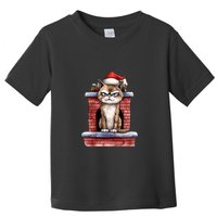 Grumpy Christmas Cat Chimney Toddler T-Shirt