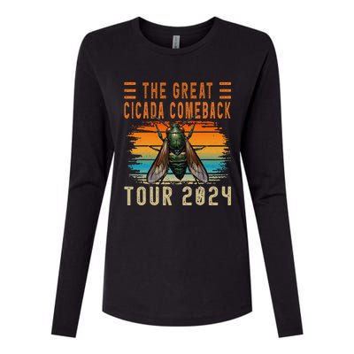 Great Cicada Comeback 2024 Womens Cotton Relaxed Long Sleeve T-Shirt