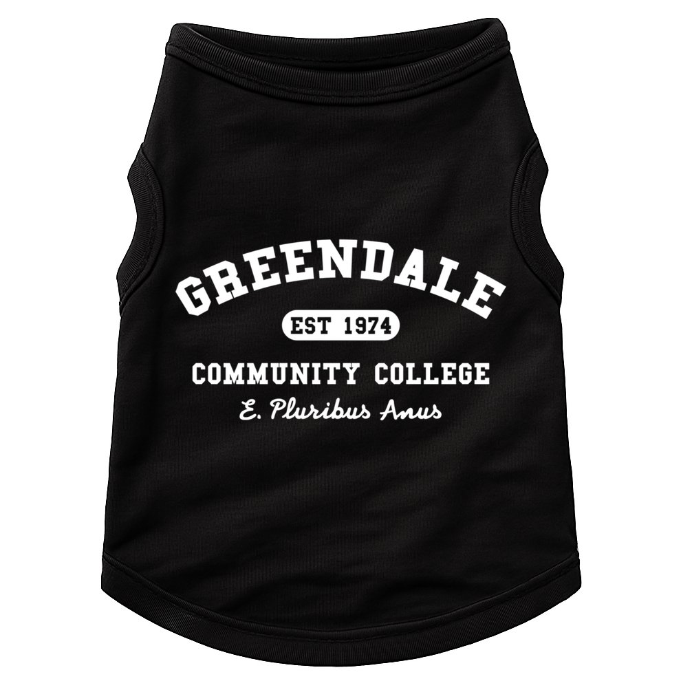 Greendale Community College E Pluribus Anus Gift Doggie Tank
