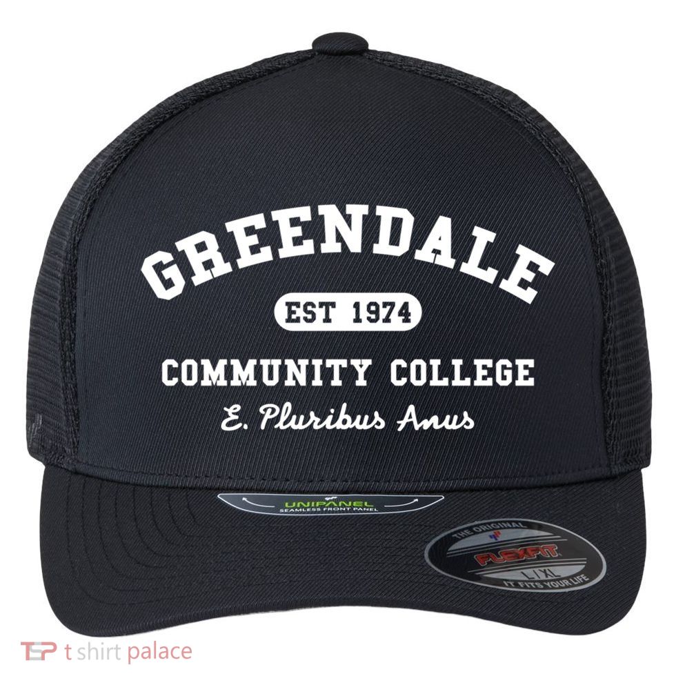 Greendale Community College E Pluribus Anus Gift Flexfit Unipanel Trucker Cap