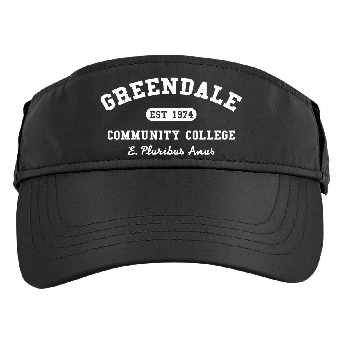Greendale Community College E Pluribus Anus Gift Adult Drive Performance Visor