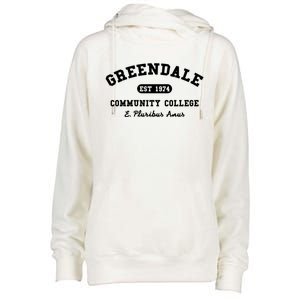 Greendale Community College E Pluribus Anus Gift Womens Funnel Neck Pullover Hood