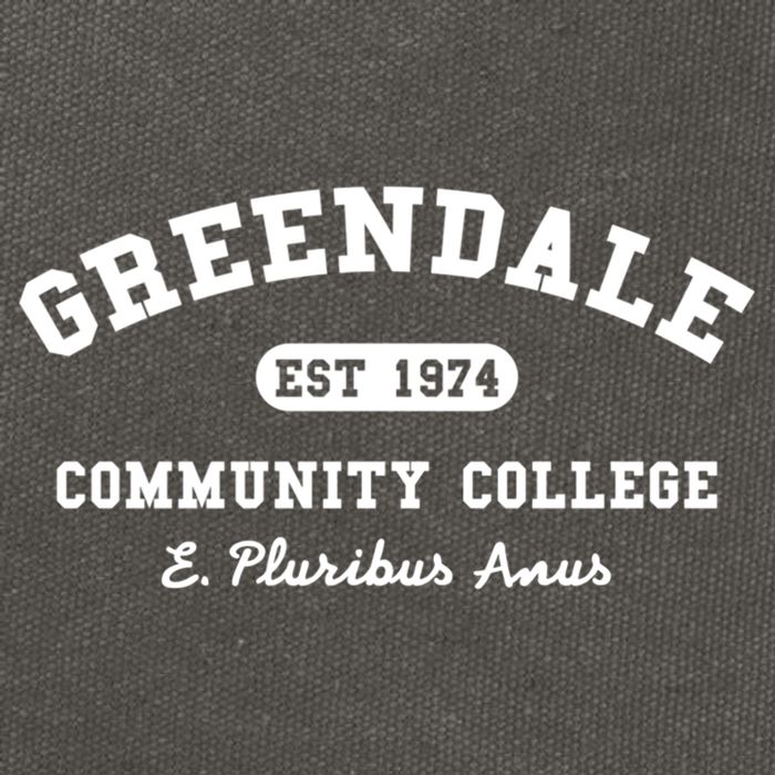 Greendale Community College E Pluribus Anus Gift Cotton Canvas Backpack