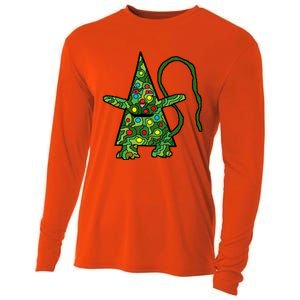 Green Christmas Cat For Holidays Cooling Performance Long Sleeve Crew