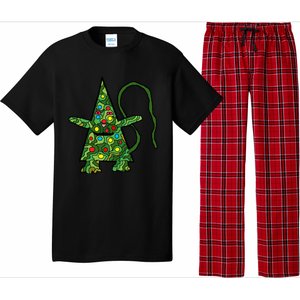 Green Christmas Cat For Holidays Pajama Set