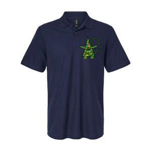 Green Christmas Cat For Holidays Softstyle Adult Sport Polo