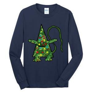 Green Christmas Cat For Holidays Tall Long Sleeve T-Shirt