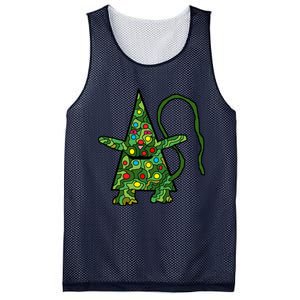 Green Christmas Cat For Holidays Mesh Reversible Basketball Jersey Tank