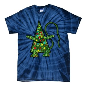 Green Christmas Cat For Holidays Tie-Dye T-Shirt