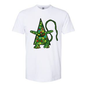 Green Christmas Cat For Holidays Softstyle CVC T-Shirt