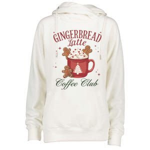 Gingerbread Coffee Christmas Holiday Season Xmas Gift Womens Funnel Neck Pullover Hood