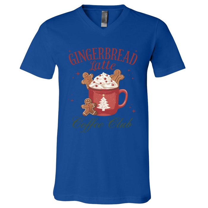 Gingerbread Coffee Christmas Holiday Season Xmas Gift V-Neck T-Shirt