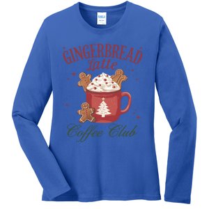 Gingerbread Coffee Christmas Holiday Season Xmas Gift Ladies Long Sleeve Shirt