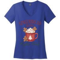 Gingerbread Coffee Christmas Holiday Season Xmas Gift Women's V-Neck T-Shirt