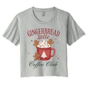 Gingerbread Coffee Christmas Holiday Season Xmas Gift Women's Crop Top Tee