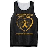 Gold Childhood Cancer Awareness In Memory Of My Daughter Mesh Reversible Basketball Jersey Tank