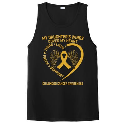 Gold Childhood Cancer Awareness In Memory Of My Daughter PosiCharge Competitor Tank