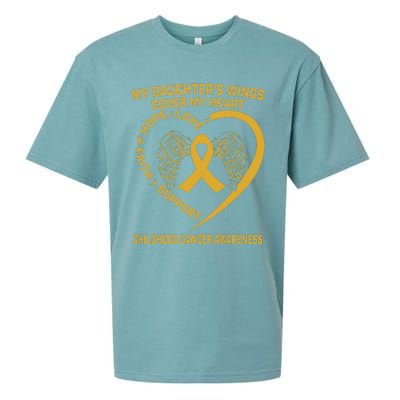 Gold Childhood Cancer Awareness In Memory Of My Daughter Sueded Cloud Jersey T-Shirt