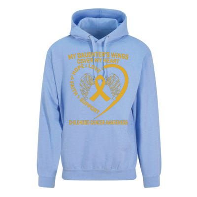 Gold Childhood Cancer Awareness In Memory Of My Daughter Unisex Surf Hoodie