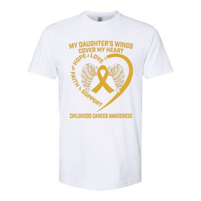 Gold Childhood Cancer Awareness In Memory Of My Daughter Softstyle CVC T-Shirt