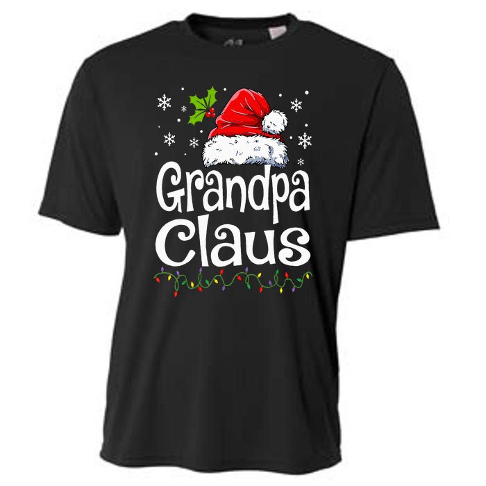 Grandpa Claus Christmas Lights Pajama Family Matching Cooling Performance Crew T-Shirt