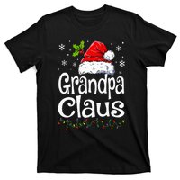 Grandpa Claus Christmas Lights Pajama Family Matching T-Shirt