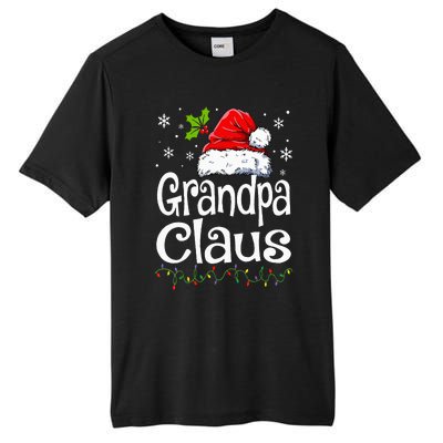 Grandpa Claus Christmas Lights Pajama Family Matching Tall Fusion ChromaSoft Performance T-Shirt