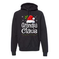 Grandpa Claus Christmas Lights Pajama Family Matching Premium Hoodie