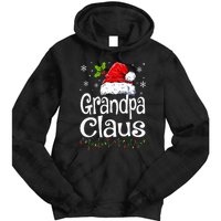 Grandpa Claus Christmas Lights Pajama Family Matching Tie Dye Hoodie