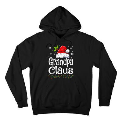 Grandpa Claus Christmas Lights Pajama Family Matching Tall Hoodie