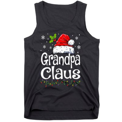 Grandpa Claus Christmas Lights Pajama Family Matching Tank Top