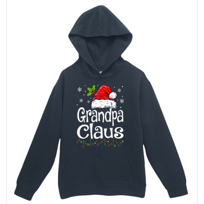 Grandpa Claus Christmas Lights Pajama Family Matching Urban Pullover Hoodie