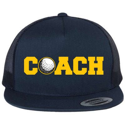 Golf Coach Cute Gift Flat Bill Trucker Hat