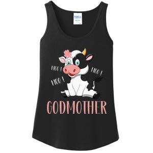 Godmother Cow Cute Cow Farmer Birthday Matching Family Ladies Essential Tank