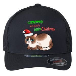 Grumpy Christmas Cat | Have Yourself A Grumpy Little Christmas Flexfit Unipanel Trucker Cap