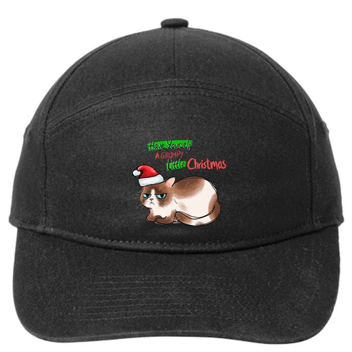 Grumpy Christmas Cat | Have Yourself A Grumpy Little Christmas 7-Panel Snapback Hat