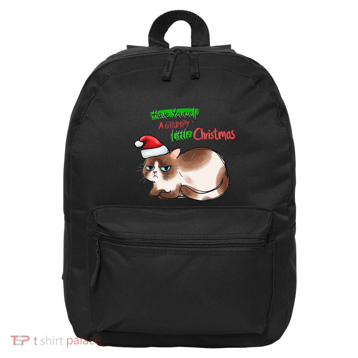 Grumpy Christmas Cat | Have Yourself A Grumpy Little Christmas 16 in Basic Backpack
