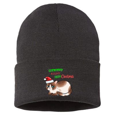 Grumpy Christmas Cat | Have Yourself A Grumpy Little Christmas Sustainable Knit Beanie