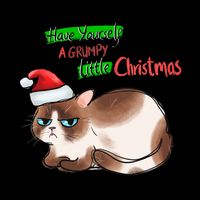 Grumpy Christmas Cat | Have Yourself A Grumpy Little Christmas Pom Pom 12in Knit Beanie