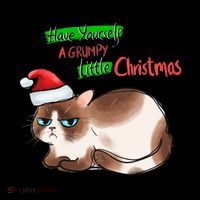 Grumpy Christmas Cat | Have Yourself A Grumpy Little Christmas Tall Hoodie