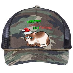 Grumpy Christmas Cat | Have Yourself A Grumpy Little Christmas Retro Rope Trucker Hat Cap