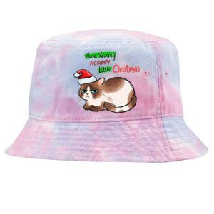 Grumpy Christmas Cat | Have Yourself A Grumpy Little Christmas Tie-Dyed Bucket Hat