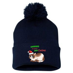 Grumpy Christmas Cat | Have Yourself A Grumpy Little Christmas Pom Pom 12in Knit Beanie