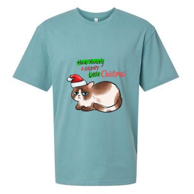 Grumpy Christmas Cat | Have Yourself A Grumpy Little Christmas Sueded Cloud Jersey T-Shirt
